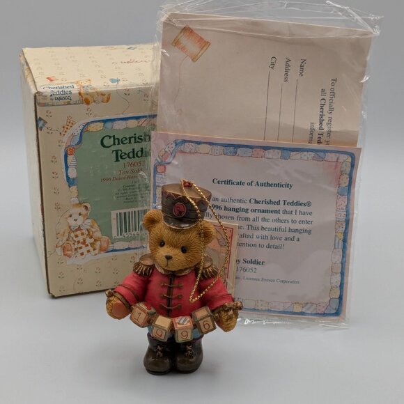 Cherished Teddies Toy Soldier Hanging Ornament (176052) 1996 - Picture 3 of 9